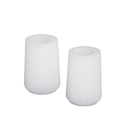 DIY Glue Smooth Striped Vase Pen Holder Storage Box Aromatherapy Gypsum Candle Cup Silicone Mold