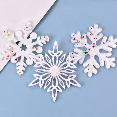 DIY crystal dropper mold Christmas series triple snowflake hanging pendant jewelry silicone mold