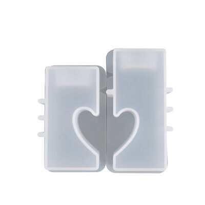 DIY crystal dropper resin mold rectangular heart-shaped splicing candle holder ornament silicone mold