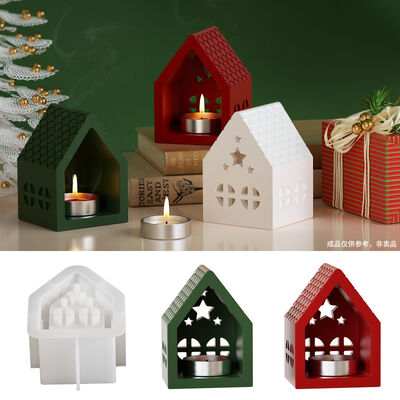 DIY dropper mold, pentagram cabin candle holder base, silicone mold, gypsum candle ornament mold