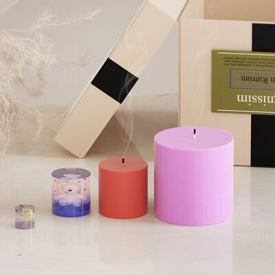 Crystal resin multi specification cylindrical dropper mold DIY aromatherapy gypsum candle pillar silicone mold
