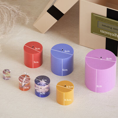 Crystal resin multi specification cylindrical dropper mold DIY aromatherapy gypsum candle pillar silicone mold
