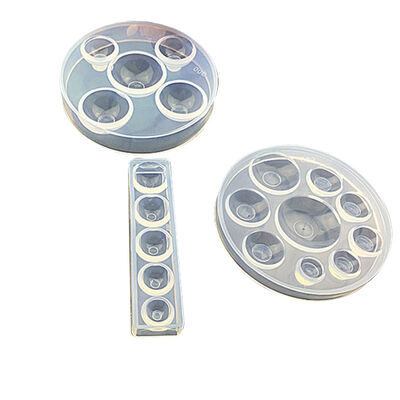 DIY Time Gem Crystal Glue Drop Mold can be equipped with a bottom bracket glass slice silicone mold Hemisphere Mantou round