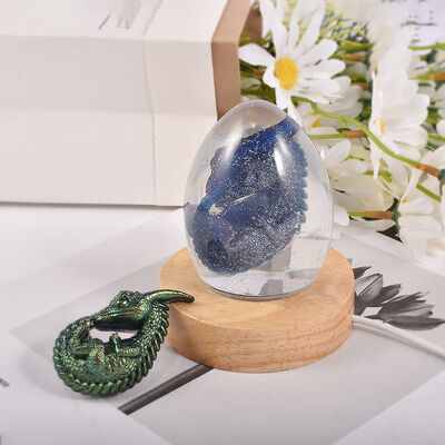 DIY crystal dropper egg shaped dinosaur egg baby integrated starry sky ball night light mirror silicone mold