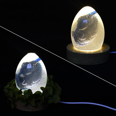 DIY crystal dropper egg shaped dinosaur egg baby integrated starry sky ball night light mirror silicone mold