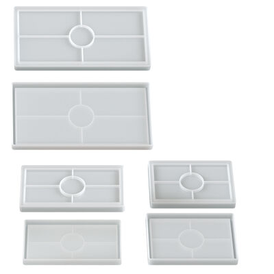 Crystal dropper mirror resin rectangular tray ornament silicone mold DIY large, medium, small plate mold