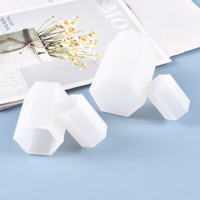 DIY crystal dropper mold, geometric hexagonal prism ornament, hexagonal prism, candle, silicone mold