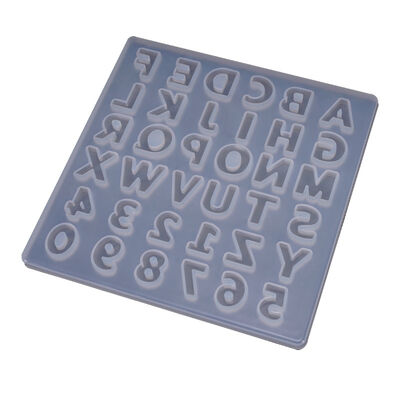 DIY crystal dropper mold small whole board number letter mold English letter pendant silicone mold
