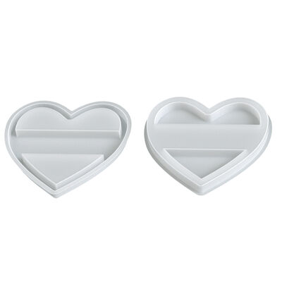 Aromatherapy Love Pendant Silicone Mold DIY Heart shaped Hollow Jewelry Pendant Dropping Mold