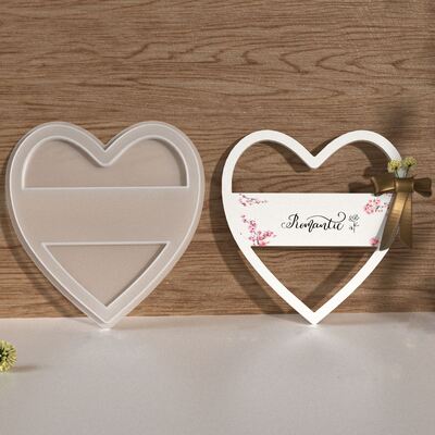 Aromatherapy Love Pendant Silicone Mold DIY Heart shaped Hollow Jewelry Pendant Dropping Mold