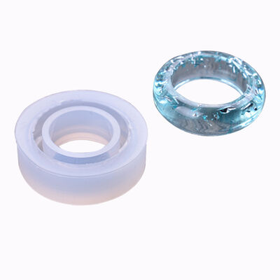 DIY Crystal Dropping Silicone Mold Cat Ear Diamond Curved Mirror Ring Silicone Mold Handmade Mold