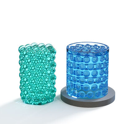 DIY crystal dropper resin grinding tool, wave point cylindrical hexagonal candle holder, silicone mold
