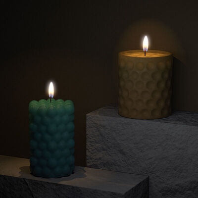 DIY crystal dropper resin grinding tool, wave point cylindrical hexagonal candle holder, silicone mold
