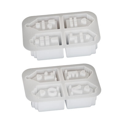 Easter Love Star Small House Silicone Mold DIY Gypsum 4-Link Love Mini House Dropping Mold