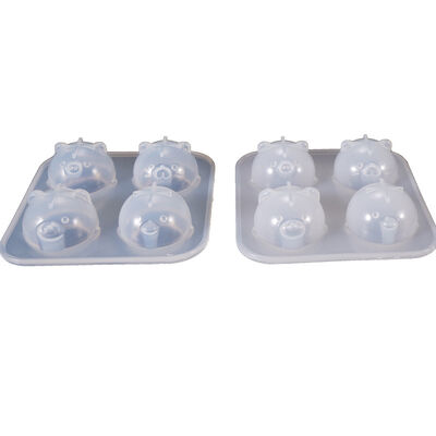 DIY crystal dropper mold, four grid small animal mold, piglet chick pendant doll silicone mold