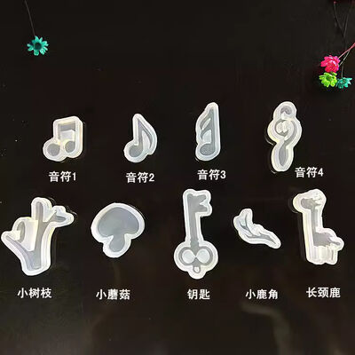 Crystal Droplet Pendant Silicone Mold DIY Handmade Animal Ornament Kitten Note Snowflake Dolphin Hippopotamus Pendant