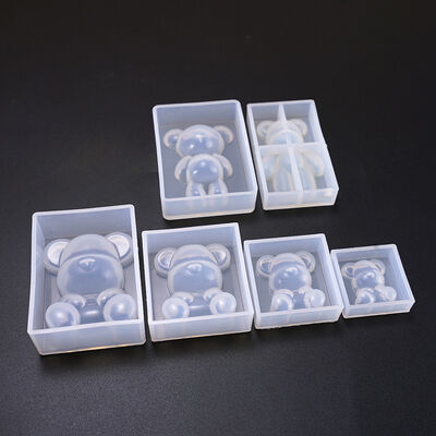 DIY crystal dropper mold semi three-dimensional violent bear sleep baby drooping ear rabbit collection silicone touch tool
