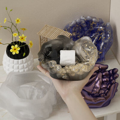 Crystal dropper resin, hands together, plate, thickened gypsum ashtray, storage box, silicone mold