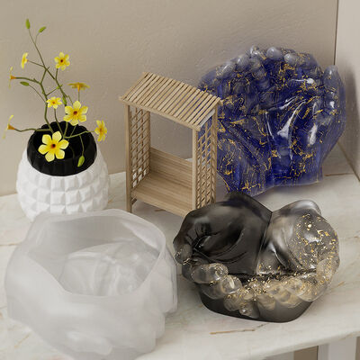 Crystal dropper resin, hands together, plate, thickened gypsum ashtray, storage box, silicone mold
