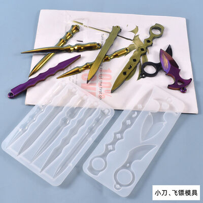 DIY crystal dropper mold hanging decoration keychain table defense toy silicone mold wholesale