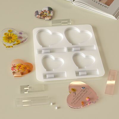 DIY dropper glue love big head sticker photo frame socket table dried flower decoration hand drawn ornament silicone mold