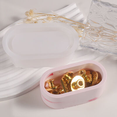 Crystal dropper rectangular flowerpot mold, oval small rectangular storage box, succulent flowerpot, gypsum cement silicone mold