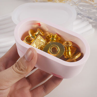 Crystal dropper rectangular flowerpot mold, oval small rectangular storage box, succulent flowerpot, gypsum cement silicone mold