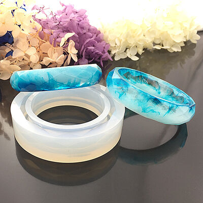 Pegamento de goteo de cristal para pulsera de cara de diamante, molde de silicona, joyería hecha a mano, modelo de pulsera de cara de diamante de resina de flor seca