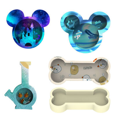 DIY crystal dropper mold sand test tube bottle castle dog bone sand silicone mold