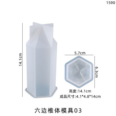 DIY crystal dropper mold hexagonal vertebral body home decoration candle making silicone mold