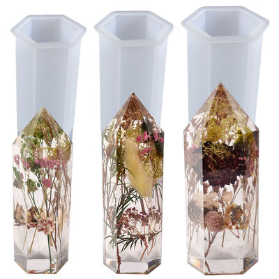 DIY crystal dropper mold hexagonal vertebral body home decoration candle making silicone mold