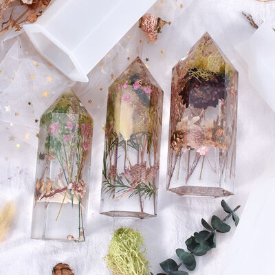 DIY crystal dropper mold hexagonal vertebral body home decoration candle making silicone mold