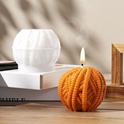 Fried Dough Twists wool ball aromatherapy candle silicone mold ins aerogypsum table wool ball glue dripping mold