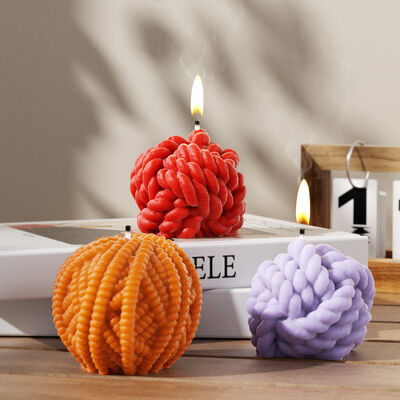 Fried Dough Twists wool ball aromatherapy candle silicone mold ins aerogypsum table wool ball glue dripping mold