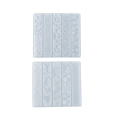 DIY Crystal Dropping Resin Grinding Leaf Cat Claw Love Flower Rectangular Full Page Bookmark Silicone Mold