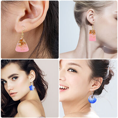 DIY Crystal Dropping Resin Water Pattern Necklace Pendant Bracelet Hanging Earrings Jewelry Silicone Mold