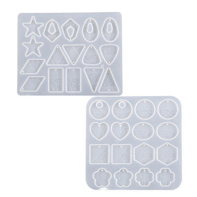 DIY Crystal Dropping Resin Water Pattern Necklace Pendant Bracelet Hanging Earrings Jewelry Silicone Mold