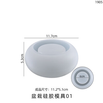 Halla de resina de gotero de cristal DIY, adorno para portavelas en macetas ovaladas, molde de silicona de yeso de cemento