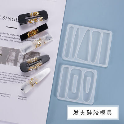 DIY crystal drop glue mold hair clip handmade hair clip headband flower homemade jewelry silicone mold