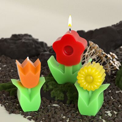 DIY 3D Flower Aromatherapy Candle Dropping Mold Tulip Sunflower Gypsum Silicone Mold