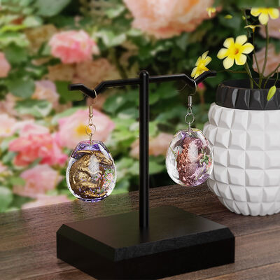DIY Gel Dinosaur Egg Egg Pendant Dragon Baby One Piece Starry Sky Ball Pendant Earrings Silicone Mold