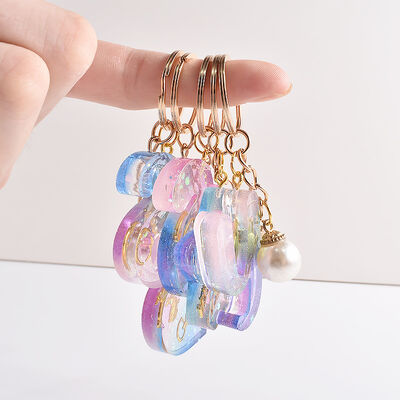 Crystal dropper full plate letter mold new 26 English letter pendant keychain letter cake silicone mold
