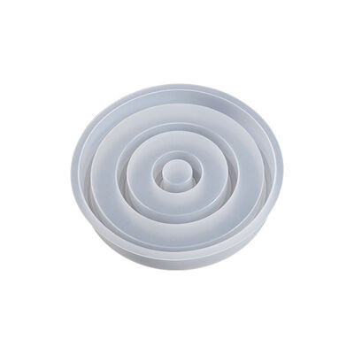 DIY crystal dropper gypsum circular candle holder, circular candle holder, storage tray, mirror silicone mold
