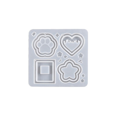 DIY Drip Glue Sand Grinding Tool Rabbit Phone Love Flower Cat Claw Sand Keychain Silicone Mold