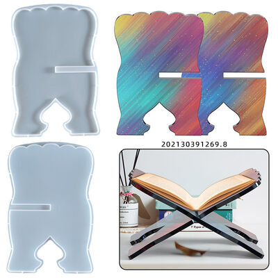 DIY crystal dropper mold resin grinding tool reading bookshelf music stand silicone mold wholesale