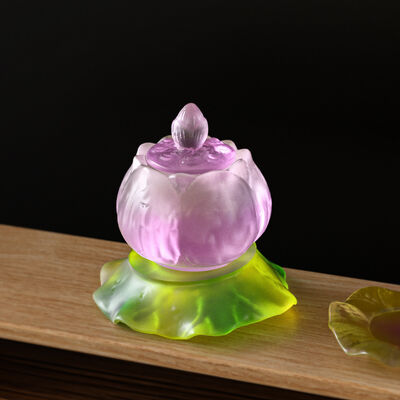 DIY Glue Rainbow Lotus Lamp Storage Can Silicone Mold Aromatherapy Candle Cup Gypsum Flower Pot Mold