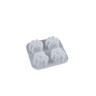DIY Crystal Dropping Glue Mold Mini Four Grid Kitten Claw Keychain Decoration Silicone Mold Wholesale