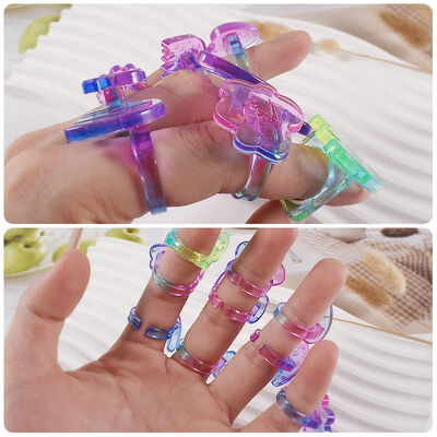 DIY crystal drop adhesive ring silicone mold mirror shaped flower ring jewelry drop adhesive grinding tool