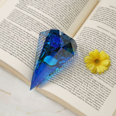 DIY crystal dropper resin candle geometric mirror octagonal grinding tool diamond cone silicone mold