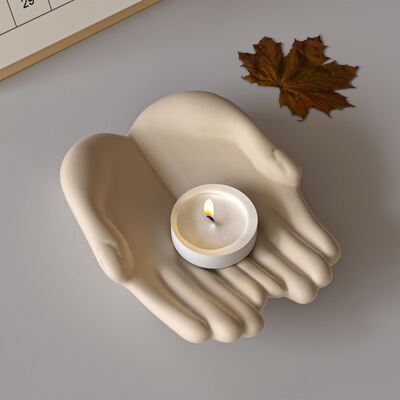 Aromatherapy Gypsum Hand Tray Silicone Mold DIY Crystal Resin Model Hand Dish Dropping Mold